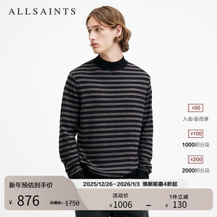 男装 ALLSAINTS男士 款 秋冬季 M046KA 柔软条纹毛衣羊毛混纺针织衫