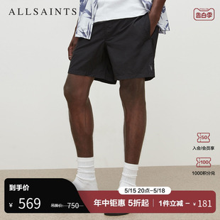 子夏季 ALLSAINTS男士 黑色休闲裤 MI003J 运动短裤 薄款