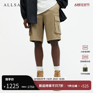 宽松休闲裤 新款 复古工装 MT501Z ALLSAINTS男士 子2024年夏季 短裤