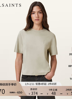 ALLSAINTS女士宽松短袖T恤时尚休闲套头衫2025年秋季女装W220JC