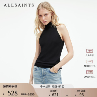 ALLSAINTS女士时尚羊毛背心高领针织衫修身毛衣春季女装WK514Z