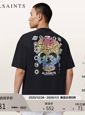 ALLSAINTS男士卡通印花T恤时尚休闲短袖上衣2025年秋季新款M022PD
