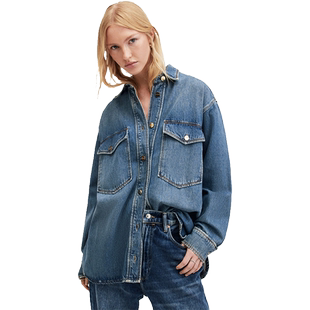 ALLSAINTS女士宽松牛仔外套街头时尚夹克秋季女装WH518Z