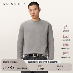 M018KD 纯色套头针织毛衣2025冬新款 ALLSAINTS男士 圆领羊毛衫