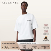 新款 ALLSAINTS女士艺术印花T恤宽松休闲落肩短袖 2025年秋季 W083JD