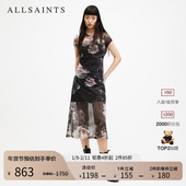 ALLSAINTS女士度假风花卉连衣裙轻盈长裙秋季 女装 WD506Z