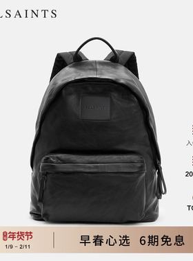 ALLSAINTS男士羊皮革双肩背包潮流实用电脑包大容量春季款M164XB
