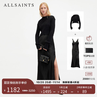 秋季 吊带裙长款 W210DA 羊毛衫 ALLSAINTS女士针织连衣裙两件套裙装
