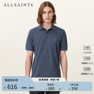 ALLSAINTS男士 新M075PB 纯色羊头Polo衫 商务百搭T恤2025年秋季