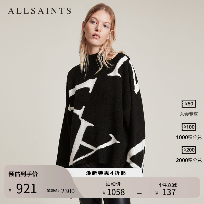 女士半高领毛衣allsaints