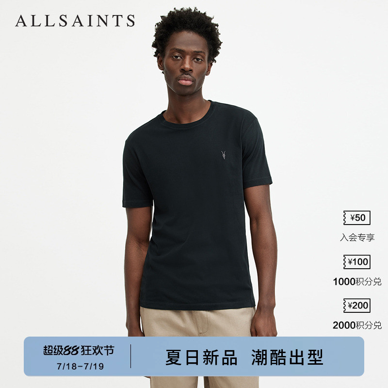 ALLSAINTS男士刺绣圆领夏季纯色