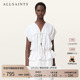 女装 ALLSAINTS女士时尚 休闲上衣亚麻混纺宽松2025年秋季 W105PC