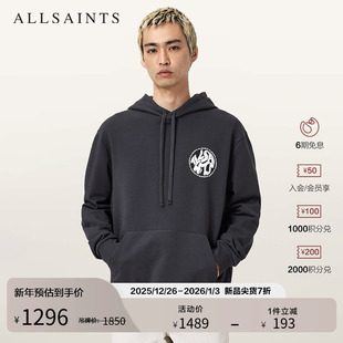 M023ND 新款 ALLSAINTS男士 字母印花连帽卫衣休闲上衣2025年秋季