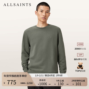 ALLSAINTS男士圆领羊头卫衣柔软休闲装2025年秋季新款M037NB
