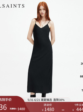 ALLSAINTS女士气质吊带连衣裙纯色修身礼服裙2026夏季WD646Z