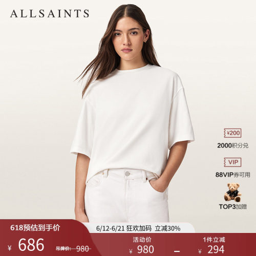ALLSAINTS女士圆领T恤