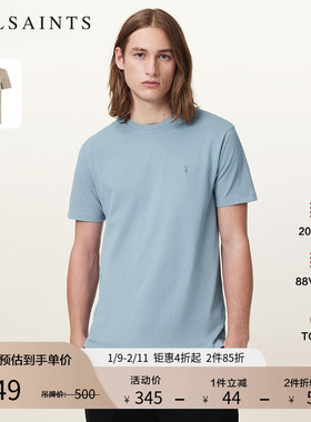 ALLSAINTS男士羊头短袖T恤柔软休闲上衣2025年秋季男装M030JB