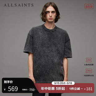 圆领上衣秋季 款 复古水洗T恤短袖 ALLSAINTS男士 MD025Z