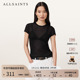 ALLSAINTS女士轻盈圆领T恤舒适百搭短袖 别致上衣2025年秋季 W182JC