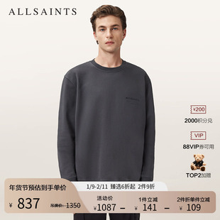 ALLSAINTS男士圆领长袖卫衣宽松Logo套头衫2025年秋季新款M001ND