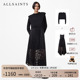 ALLSAINTS女士波点连衣裙两件套裙装 垫肩毛衣百褶裙秋季 W260DB