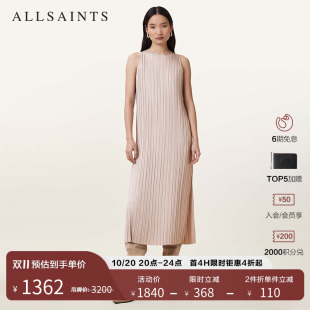 D11抢先购ALLSAINTS女士气质连衣裙两件套裙装 百褶裙2025秋 羊毛衫