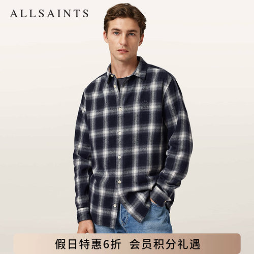 ALLSAINTS男士格纹衬衫