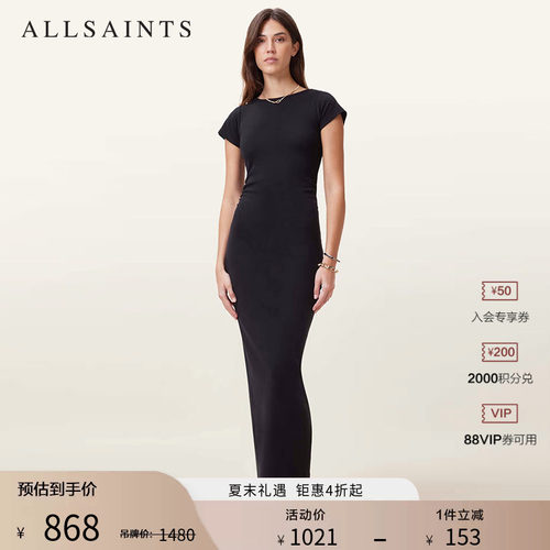 ALLSAINTS女士黑色连衣裙