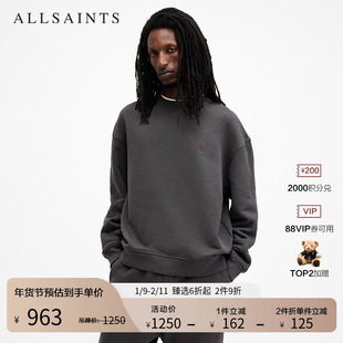 ALLSAINTS男士宽松圆领卫衣套头衫2025年秋季男装M003NB