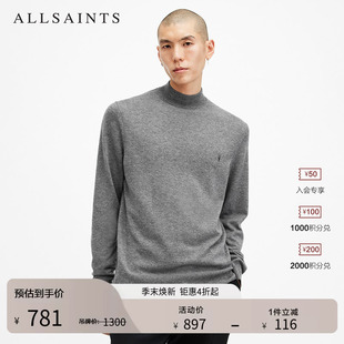 ALLSAINTS男士 春季 男装 M030KA 羊头毛衣羊毛混纺套头针织衫