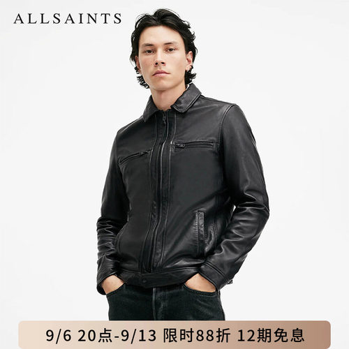 ALLSAINTS男士黑色皮衣