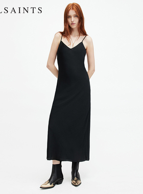 ALLSAINTS女士气质吊带连衣裙纯色修身礼服裙2026夏季WD646Z