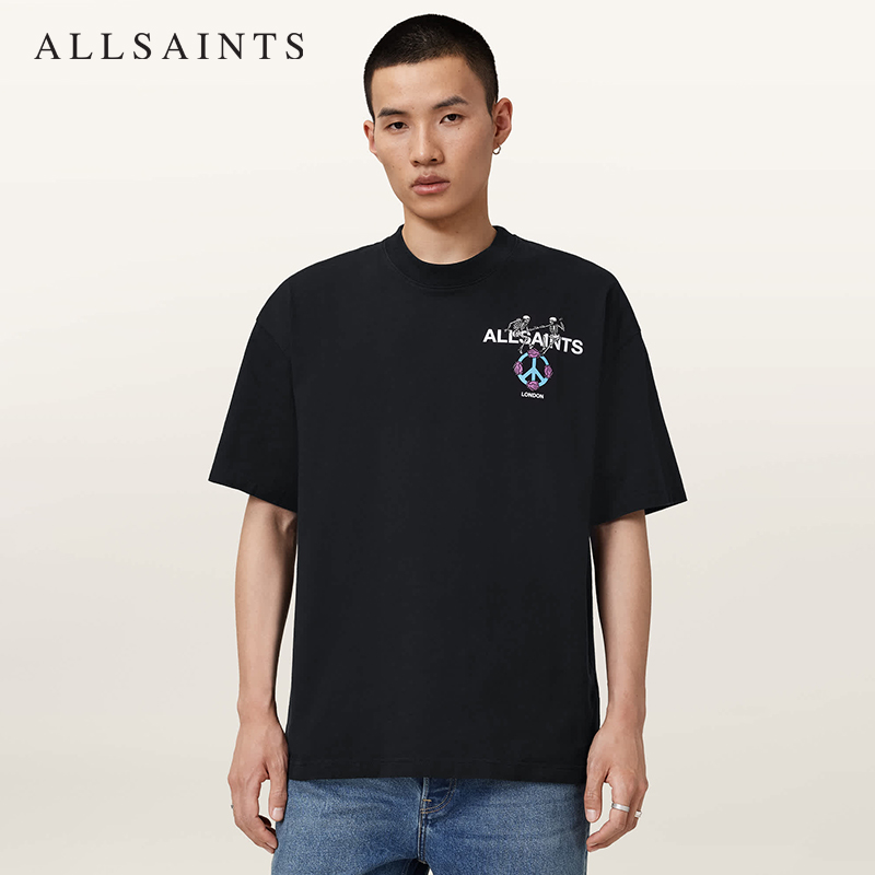 ALLSAINTS男士印花短袖T恤