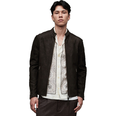 ALLSAINTS男士立领皮衣