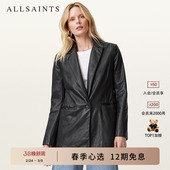 款 春季 W127LB 皮衣夹克Deri西服外套通勤女装 ALLSAINTS女士西装