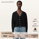 ALLSAINTS女士V领针织开衫 W002KD 新款 羊毛衫 纯色百搭2025年秋季