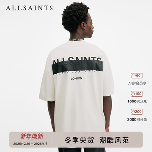 男装 ALLSAINTS男士 2025年秋季 打底衫 M002PC 字母印花T恤宽松短袖