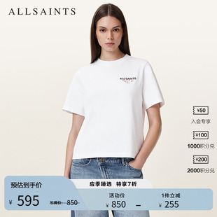 ALLSAINTS女士印花短袖 新W056JC T恤情侣款 爱心上衣2025年秋季