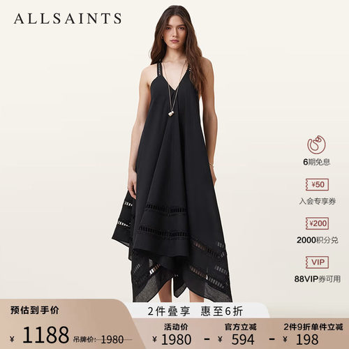 ALLSAINTS女士不规则连衣裙