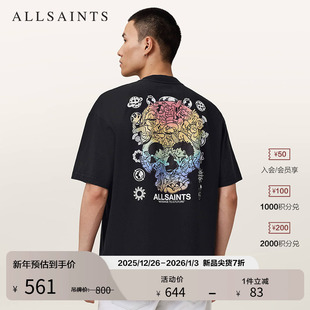 新款 ALLSAINTS男士 上衣2025年秋季 休闲短袖 M022PD 卡通印花T恤时尚