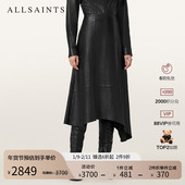 ALLSAINTS女士A字羊皮裙Gia不规则半身裙2025冬季 新款 W073RD