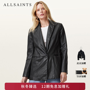 ALLSAINTS女士西装皮衣夹克Deri西服外套时尚通勤女装秋冬款