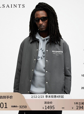 ALLSAINTS男士休闲夹克棉服外套保暖舒适Logo复古秋季男装M082OB