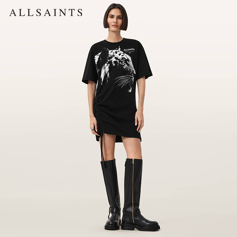 ALLSAINTS女士印花T恤连衣裙