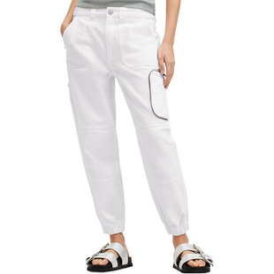 ALLSAINTS女士工装休闲裤潮酷白色束脚裤子秋季女装W044TA