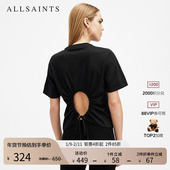 ALLSAINTS女士短袖 W187JB 女装 T恤设计感抽绳镂空款 官方秋季