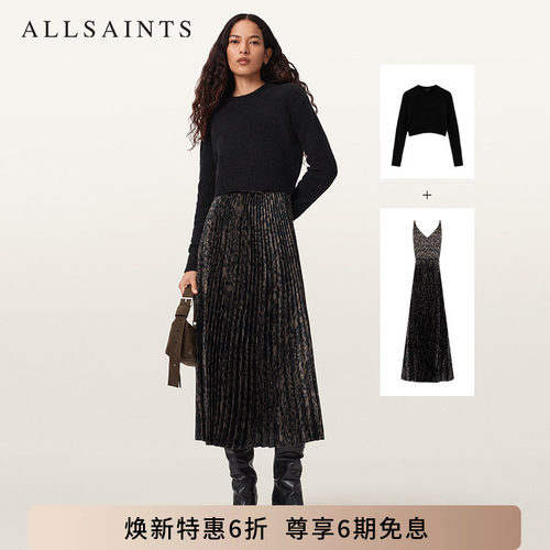 ALLSAINTS女士印花连衣裙