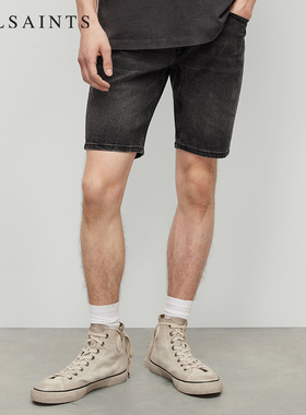 ALLSAINTS男士秋季牛仔短裤秋季痞帅复古休闲短裤子ME055Y