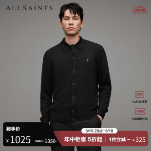 羊毛混纺春季 ALLSAINTS男士 纽扣开衫 款 针织衫 毛衣MK044Z