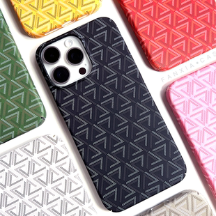 原创设计苹果17ProMax戈雅狗牙16ProMax适用苹果15ProMax手机壳小众个性 潮牌全包肌肤手感超薄碳纤维纹硬壳